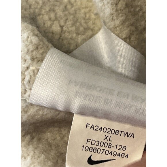 Nike Youth Girls Cotton Jogger Sweatpants Size XL Beige Drawstring Waist - Picture 12 of 13